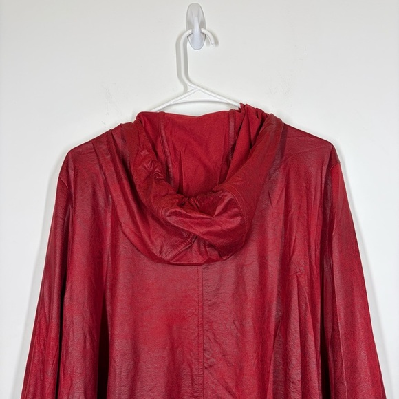 Alembika Red Faux Suede Hoodie Size 3 or US 10/12 - Picture 4 of 12